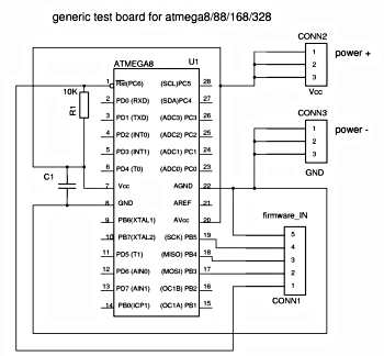 [circuit diagram: internal connections]