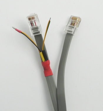 Modified CAT5 cable to to insert power